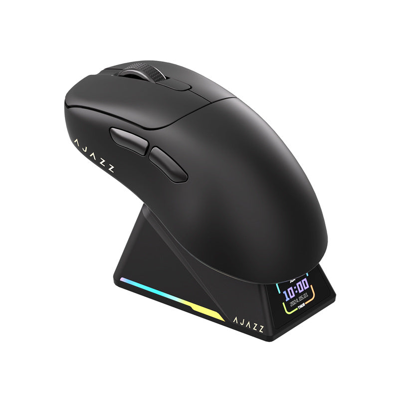 Tri-Mode Wireless Gaming Mouse with 8000Hz Polling Rate, PAW3950 Sensor & Magnetic Charging Dock(black)