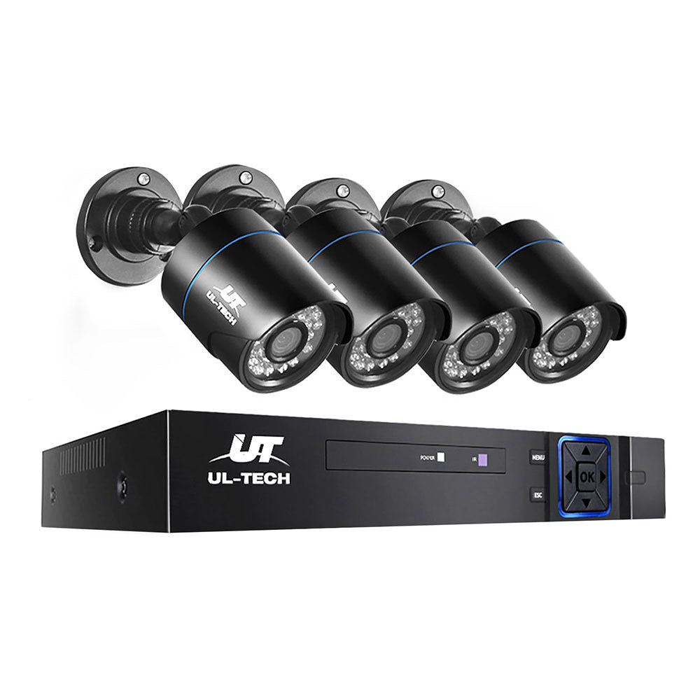UL-TECH 1080P Security Camera System 4CH DVR with 4 CCTV Bullet Cameras