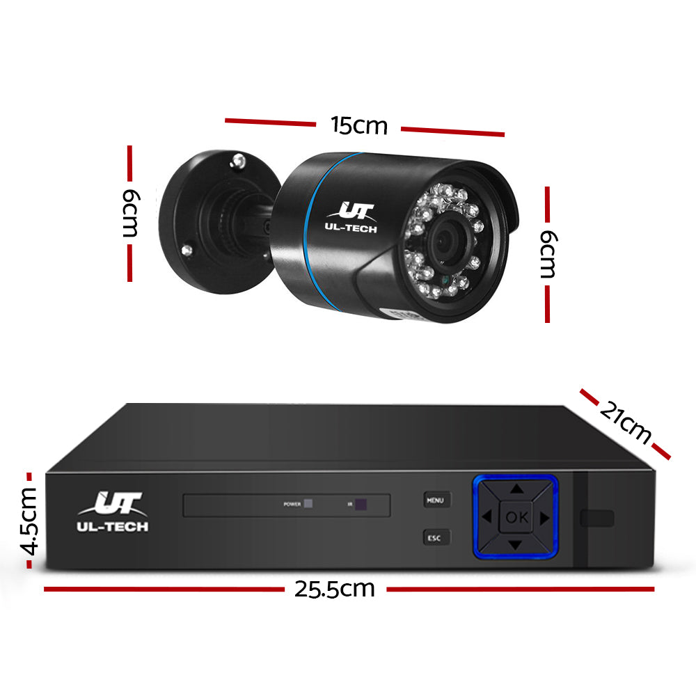 UL-TECH 1080P Security Camera System 8CH DVR with 8 CCTV Bullet Cameras