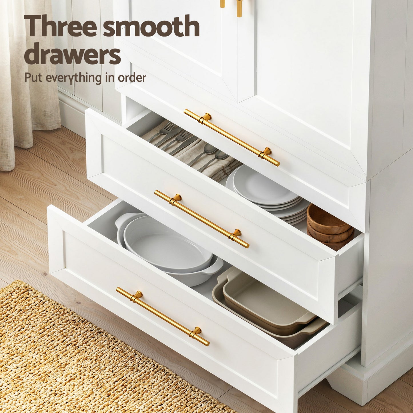 Artiss Buffet Sideboard Cabinet Pantry Kitchen Storage Cupboard Drawers Doors