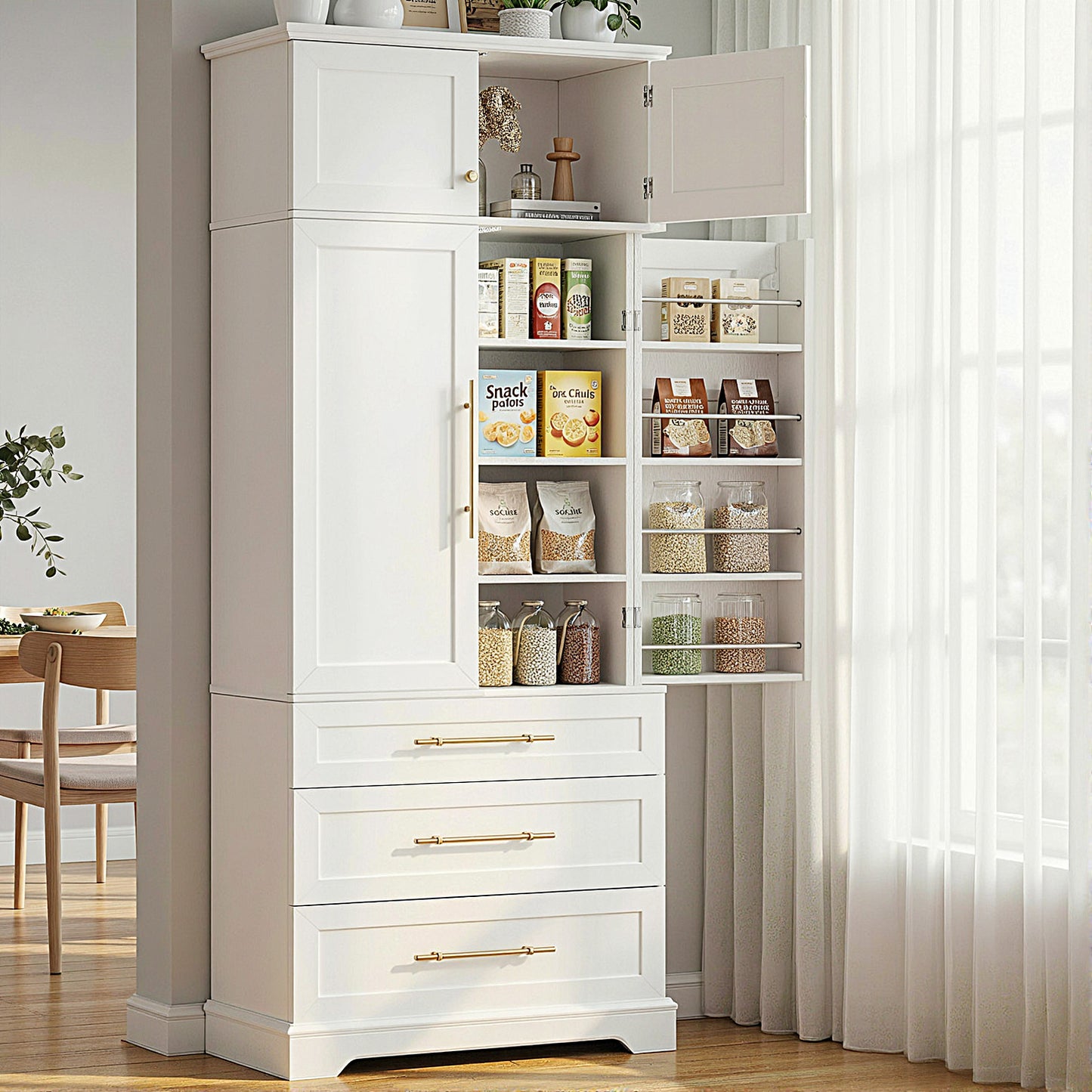 Artiss Buffet Sideboard Cabinet Pantry Kitchen Storage Cupboard Drawers Doors