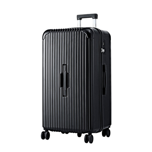 Wanderlite 32" Trunk Luggage Suitcase Travel 5 Wheels Type-C Port TSA Black