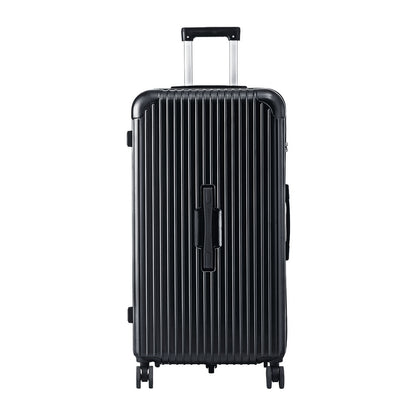 Wanderlite 32" Trunk Luggage Suitcase Travel 5 Wheels Type-C Port TSA Black