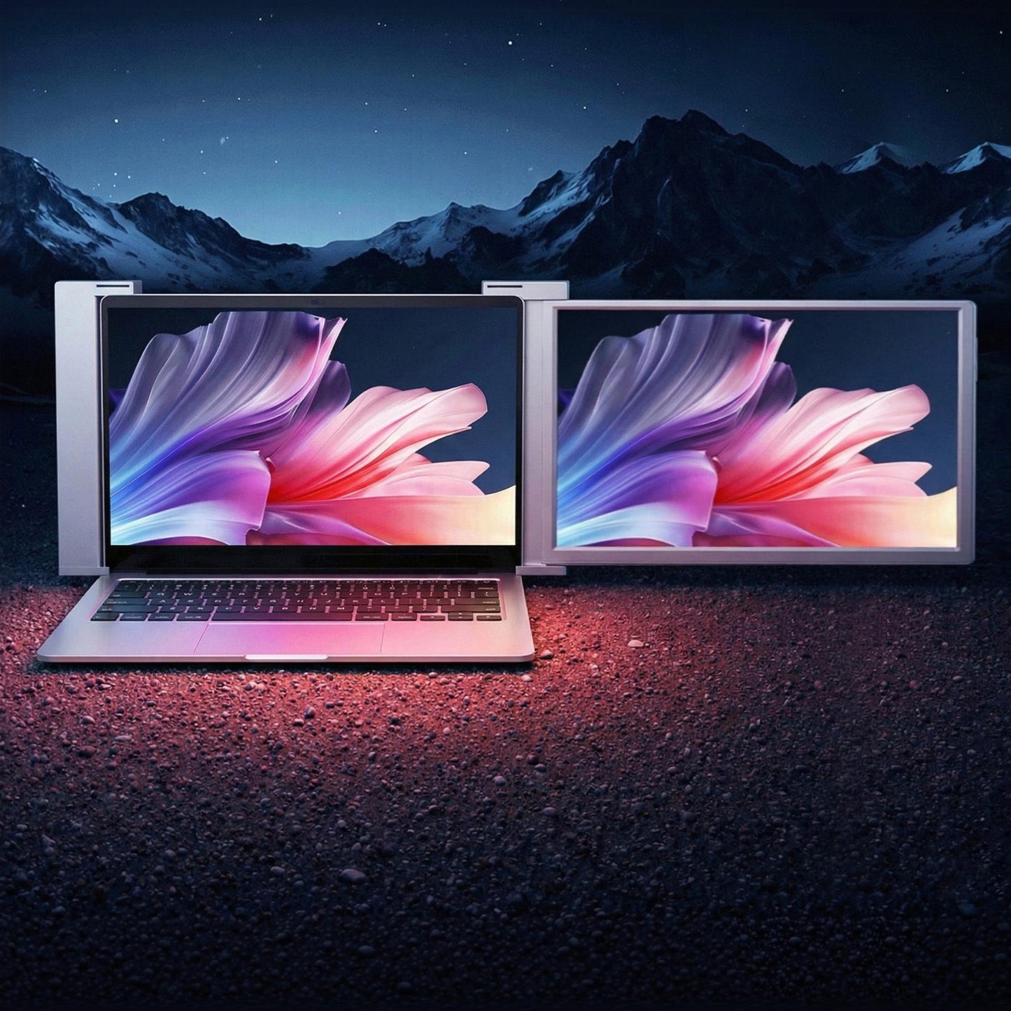 Devanti Portable Monitor Laptop Screen Extender Dual Display 1080P IPS USB C