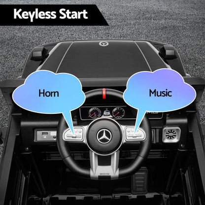 Kids Electric Ride On Car G63 Toy Cars Remote Control Black