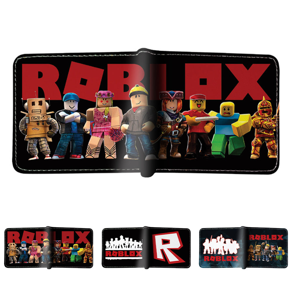 Roblox Printed Kids Boys Girls Coin Purse Cartoon PU Wallet Card Bifold ID Card Holder Coin Purse Children Gift A