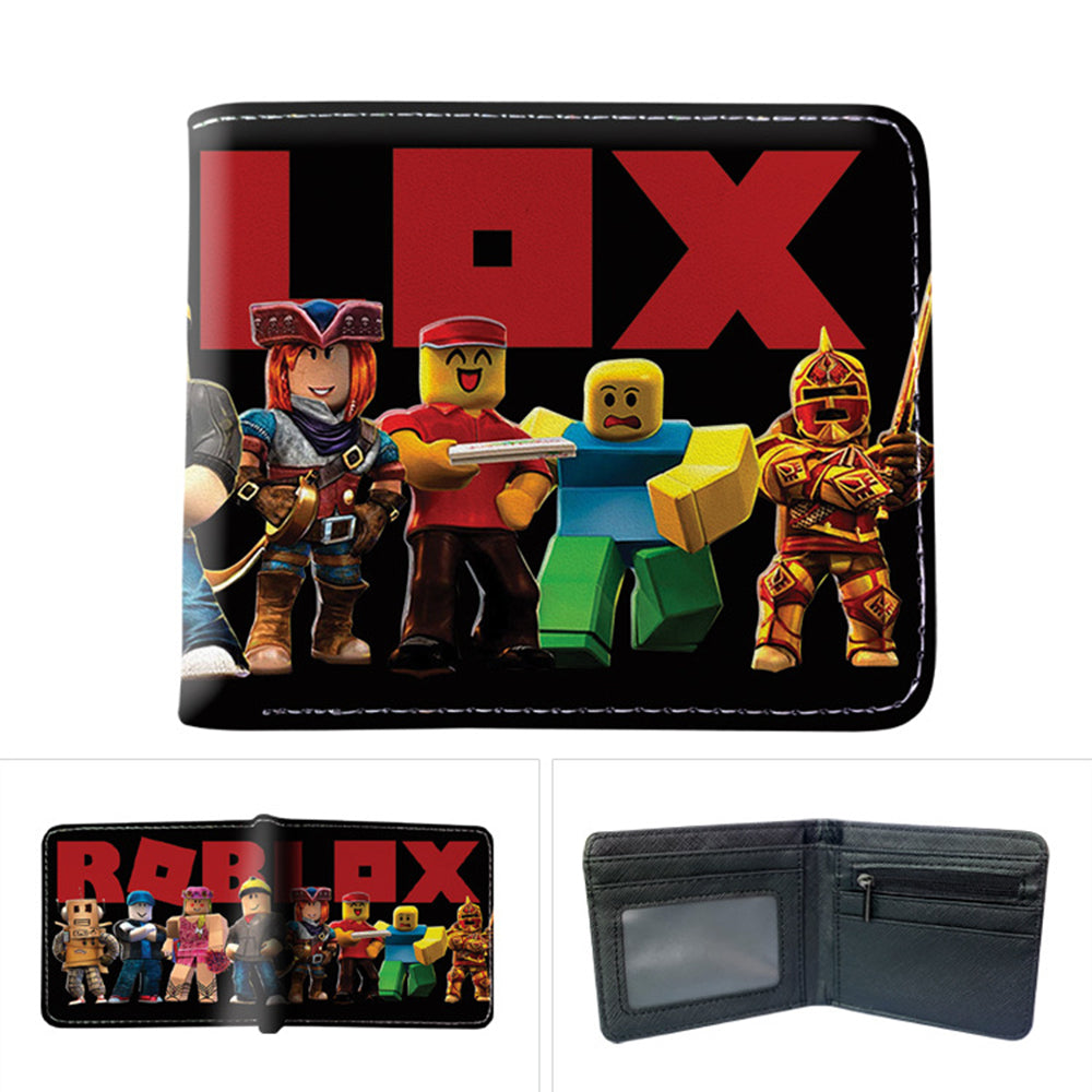 Roblox Printed Kids Boys Girls Coin Purse Cartoon PU Wallet Card Bifold ID Card Holder Coin Purse Children Gift A