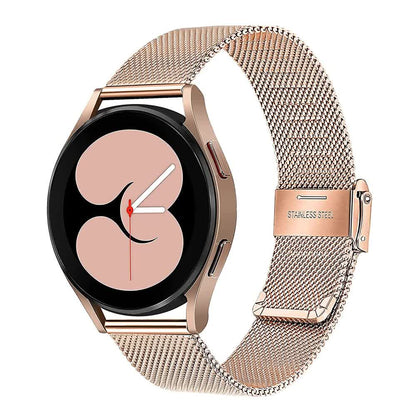 Mesh Loop Stainless Steel Strap Bling Case Gold Set Compatible withSamsung Galaxy Watch 4 5 6 40mm 44mm