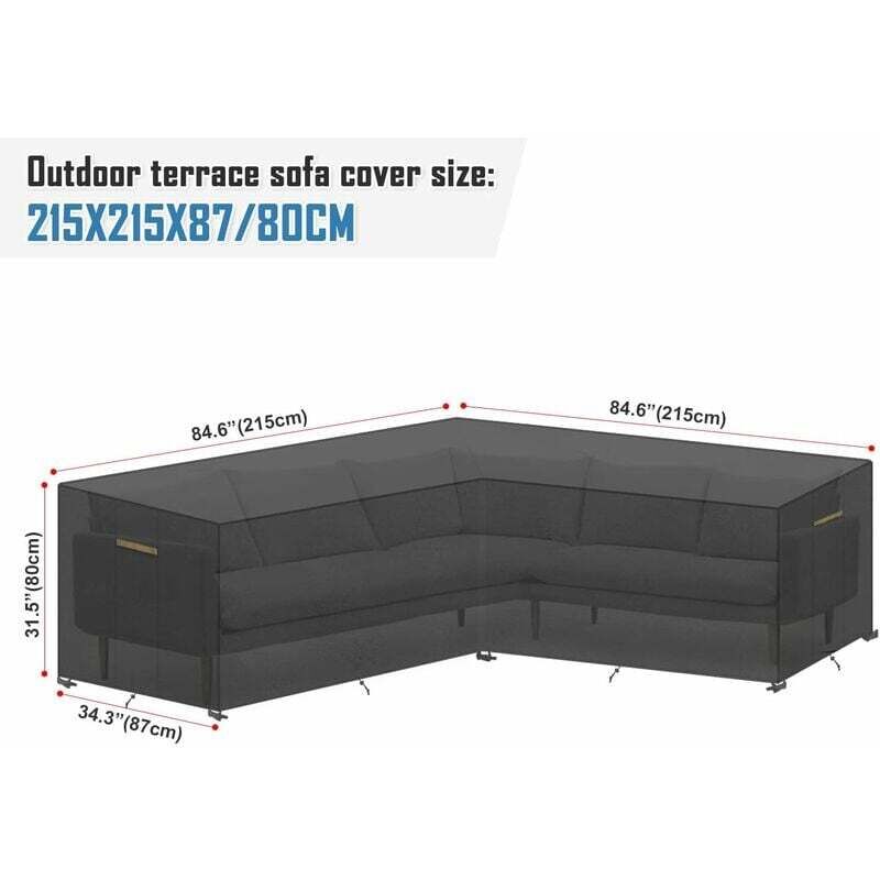Waterproof Sofa Cover Outdoor Furniture Cover Garden Furniture Cover Furniture Protective Cover L-Shaped Corner Sofa