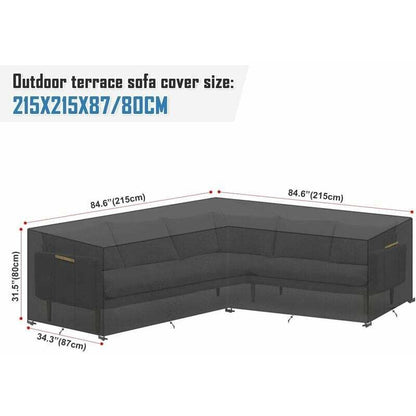 Waterproof Sofa Cover Outdoor Furniture Cover Garden Furniture Cover Furniture Protective Cover L-Shaped Corner Sofa