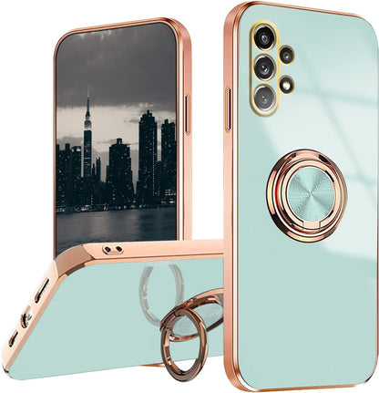 Compatible with Samsung Galaxy A32 5G Green Case, 360 Magnetic Protection Shockproof Car Holder Case