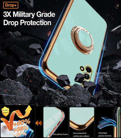 Compatible with Samsung Galaxy A32 5G Green Case, 360 Magnetic Protection Shockproof Car Holder Case