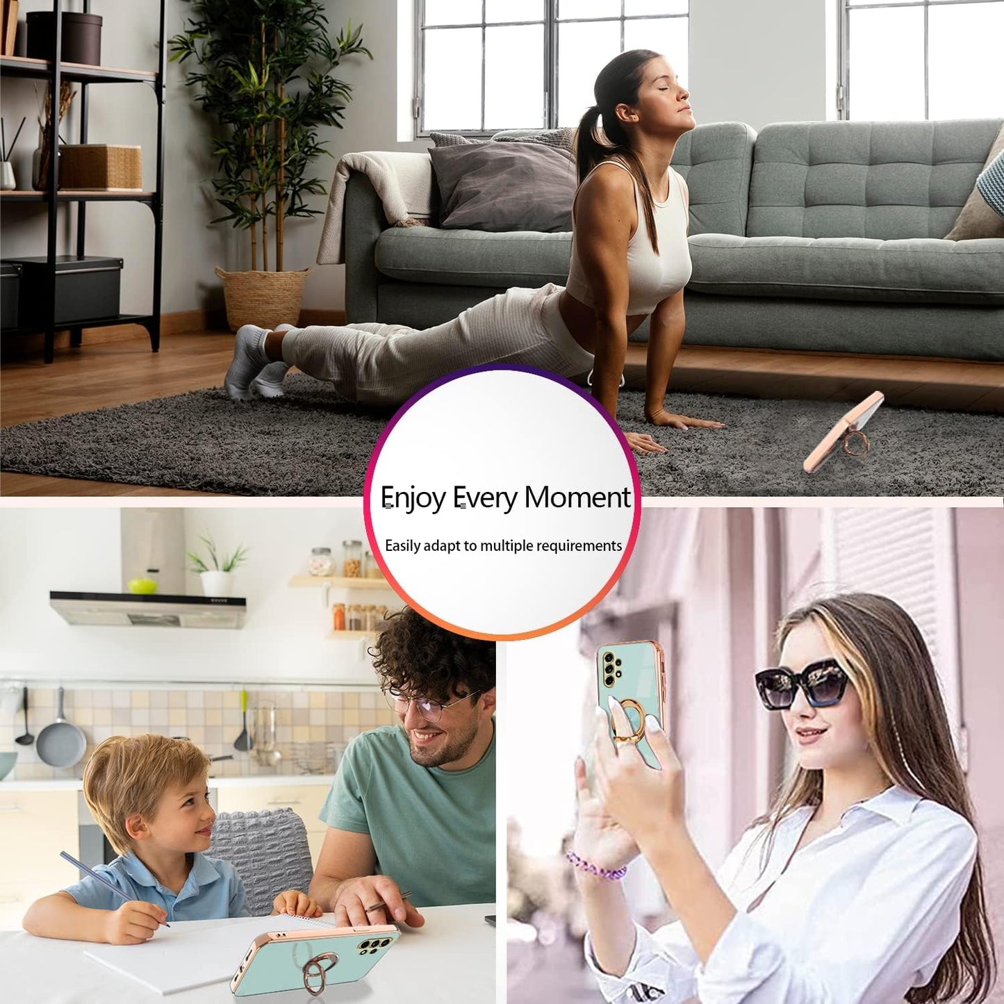 Compatible with Samsung Galaxy A32 5G Green Case, 360 Magnetic Protection Shockproof Car Holder Case