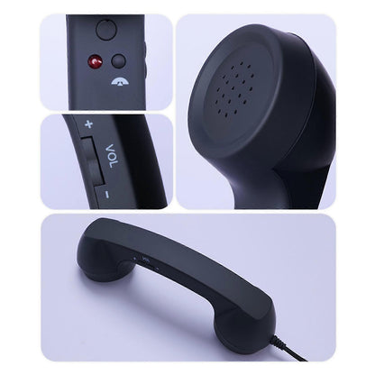 Compatible with iPhone Android USB-C Retro Telephone Handset Red