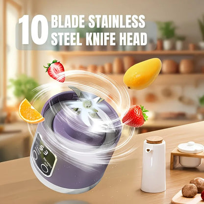 （white)Portable USB Charging Blender & Juicer - Easy to Clean, Suitable for Fruit and Vegetable Drinks, Smoothies - Capacity Ranging from 10.14 oz to 16.91 oz