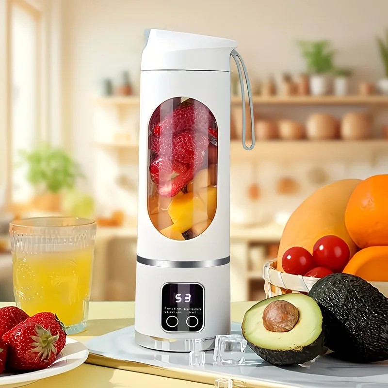 （white)Portable USB Charging Blender & Juicer - Easy to Clean, Suitable for Fruit and Vegetable Drinks, Smoothies - Capacity Ranging from 10.14 oz to 16.91 oz