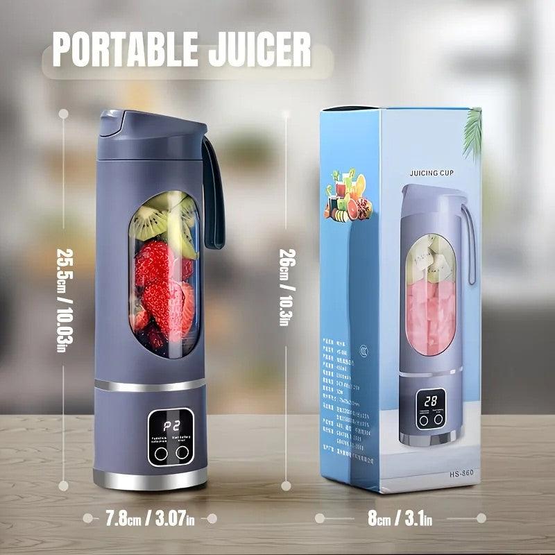 （Green)Portable USB Charging Blender & Juicer - Easy to Clean, Suitable for Fruit and Vegetable Drinks, Smoothies - Capacity Ranging from 10.14 oz to 16.91 oz