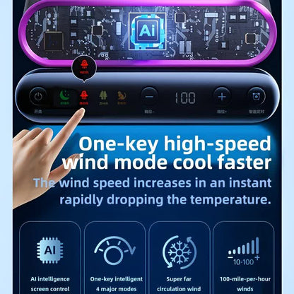 Grayish Purple   AI Smart Circulating Fan: 4 Modes + Silent Airflow, Your All-Scenario Cooling Companion。