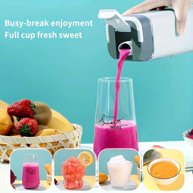 Portable Wireless Fresh Juice Maker: Freshness in a Cup, Anywhere, Anytime.  white