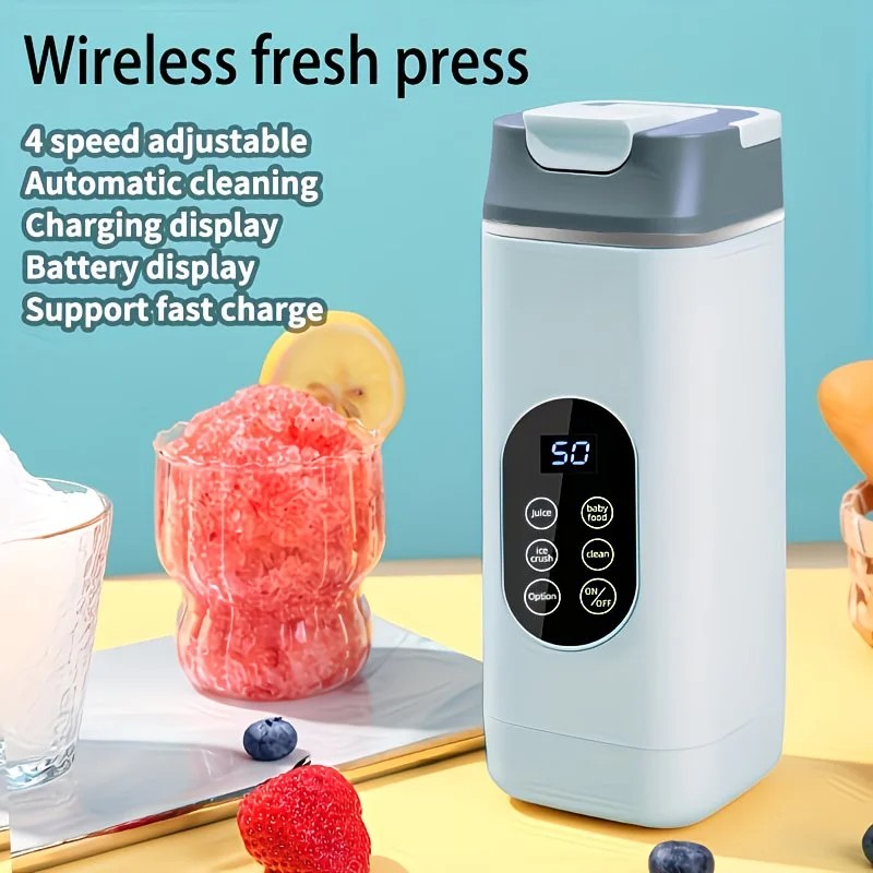 Portable Wireless Fresh Juice Maker: Freshness in a Cup, Anywhere, Anytime.  white