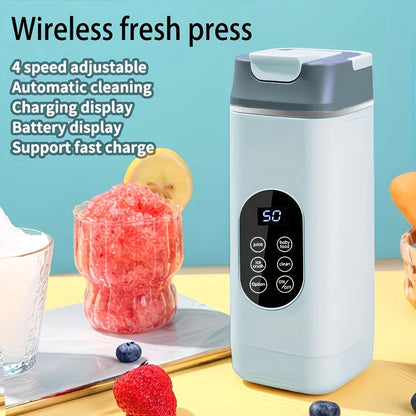Portable Wireless Fresh Juice Maker: Freshness in a Cup, Anywhere, Anytime.  BLACK