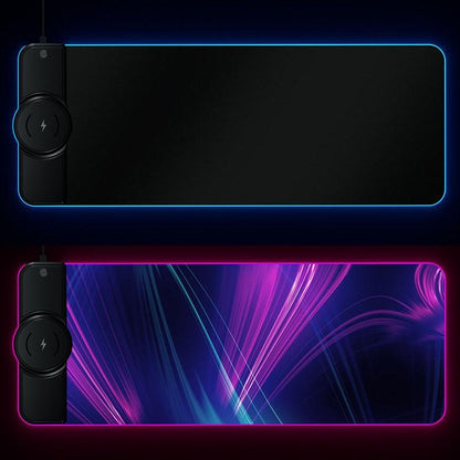 Wireless Charging Rgb Mouse Pad - Colourful