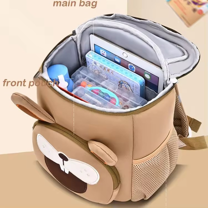 Grey Cat Cute Animal  Kids Backpack - Lightweight Toddler School Bag - Soft 3D Cartoon Daypack for Kindergarten & Childcare- Boys Girls Ages 3-6