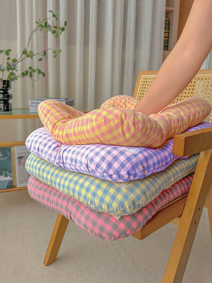 L Yellow-purple All-Season Pet Bed - Soft Washable Dog & Cat Lat with CoLfortable Cushion - WarL Winter Padding for SLall to Large Pets