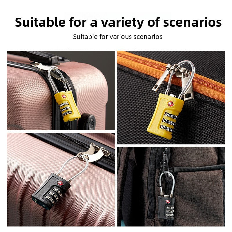 Red TSA Approved Cable Combination Padlock 3-Digit Security Lock for Travel Luggage Suitcase Gym Lockers Durable Steel Wire Australian Travel Essential