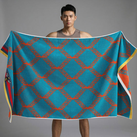 Blue Balloon Deluxe Extra Large Pure Cotton Beach & Bath Towel | Highly Absorbent, Thick 70 x 140 cm | Fun Cartoon Design